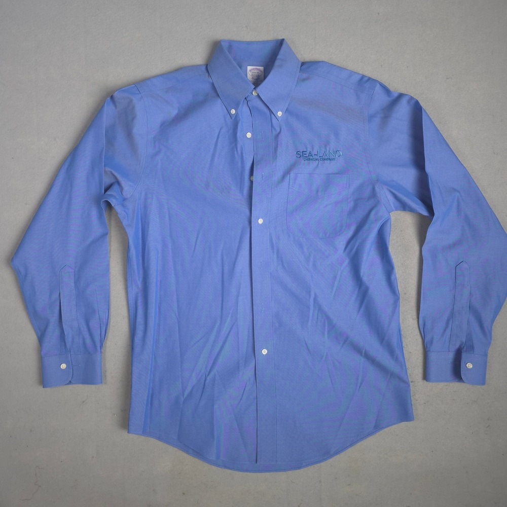 Brooks Brothers Button Down Shirt Sea-Land Logo Classic Fit 15‎ 1/2-35